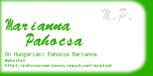 marianna pahocsa business card